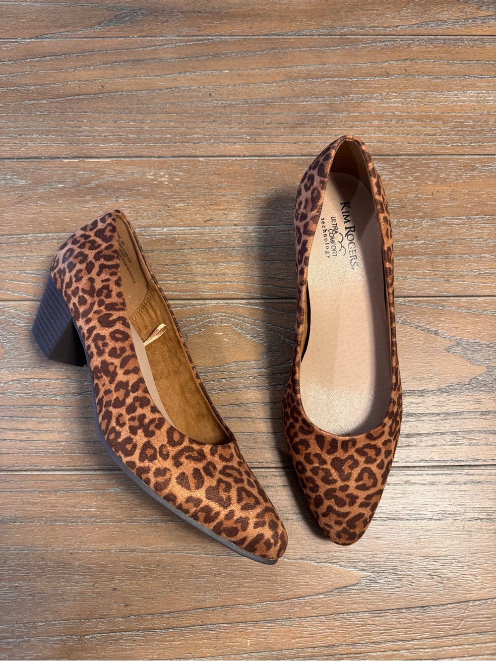 Kim Rogers Leopard-Print Block Heel Pumps - Brown and Black